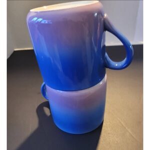 OMBRE 16ozs soup/coffee cup vintage Nwt blue purple